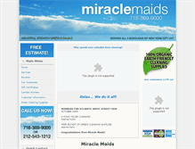 Tablet Screenshot of miraclemaidscleaning.com